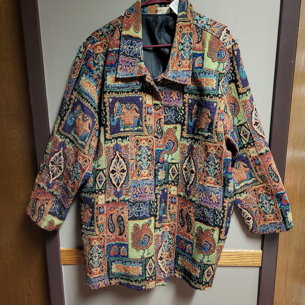 White Stag Vibrant Patchwork Women's Blazer Jacket
